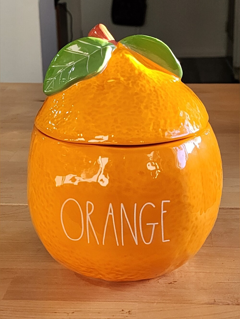 Rae Dunn | ORANGE Fruit Shaped Canister Jar | HTF Artisan Collection